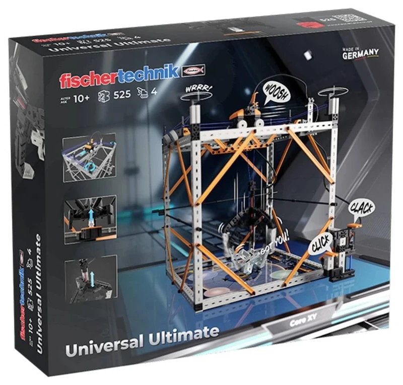 fischertechnik 576102 Universal Ultimate – Creative Construction Toy Kit, 10 Models Including Mechanical Claw, Ages 10+, Orange