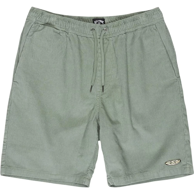 Billabong Elastic Waist Walkshorts Larry Cord Mens Green