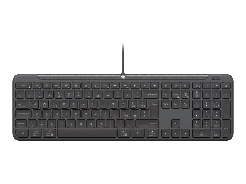Logitech Signature Slim Wired K620 for Business, Full-Size Keyboard, USB-C Plug-and-Play, Laptop-style, scissor keys, Windows/Mac/Chrome/PC/laptops - Graphite - QWERTY - Image 1