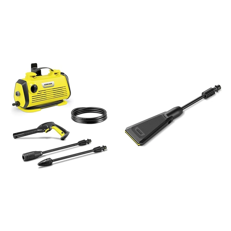 Bundle of Kärcher K 3 Horizontal Pressure Washer, Pressure: max. 120 bar, Flow Rate: 380 l/h, Area Performance: 25 m²/h + Kärcher Pressure Washer eco!Booster Jet 120 for K 2 and K 3 Pressure Washers