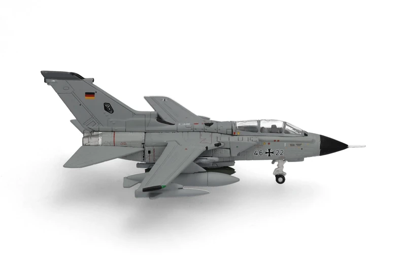 Herpa model aircraft Luftwaffe Panavia Tornado IDS - TaktLwG 33, Büchel (with Taurus KEPD-350), 1:200 scale miniature, collector’s item, model without stand, metal