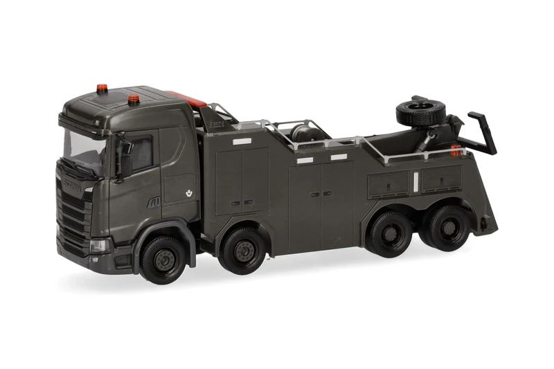 Herpa truck model Scania CS 20 ND Empl Bison recovery vehicle 'Luxembourg Army' (Luxembourg), 1:87 scale miniature, collector’s item, Made in Germany, plastic