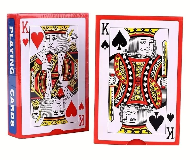 JKG 2pk STANDARD PLAYING DECK OF CARDS - Plastic Coated | 52 Cards & 2 Jokers Deck | Classic Poker, Snap, Black Jack, Solitaire, Rummy, Family Card Games | Durable, Smooth Shuffle UK Playing Card Set