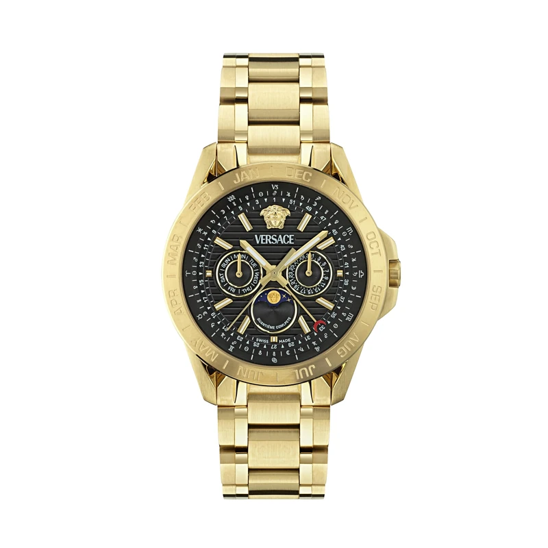 Versace Men's Multi Dial Swiss Quartz Watch with Stainless Steel Strap VE0K00425