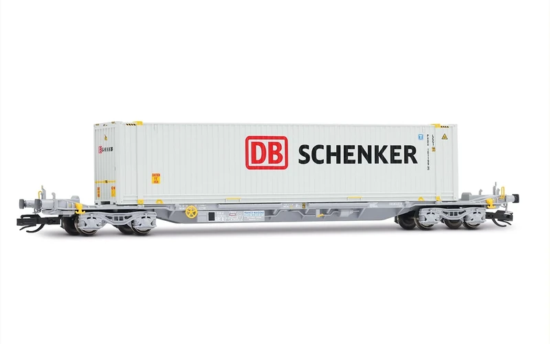 Arnold TT HN9761 4-axle container wagon, grey livery loaded with 1 x 45' container DB Schenker, ep. VI Wagon Packs
