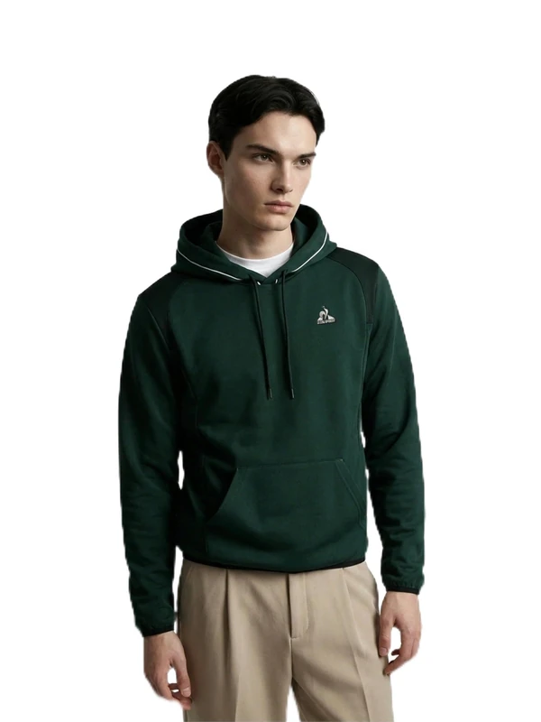 Le Coq Sportif Coq D'argent Sp Hoody N°1 M Scarab Hooded Sweatshirt, M