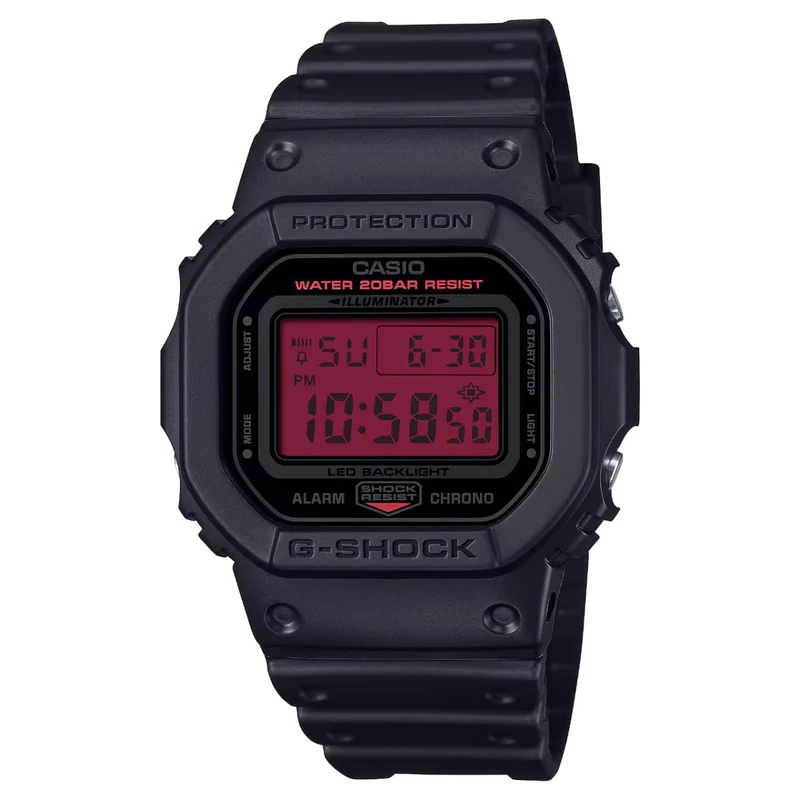 Casio DW-5600BBR-1ER Black Resina/Resina a Base biologica Digitale Man Watch