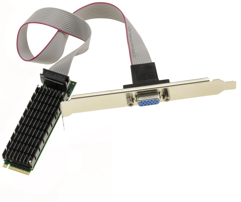 KALEA-INFORMATIQUE VGA DB15 Type 2D Graphics Card on M2 M Key Port with Aspeed AST2400 Chipset Full HD 1920x1080