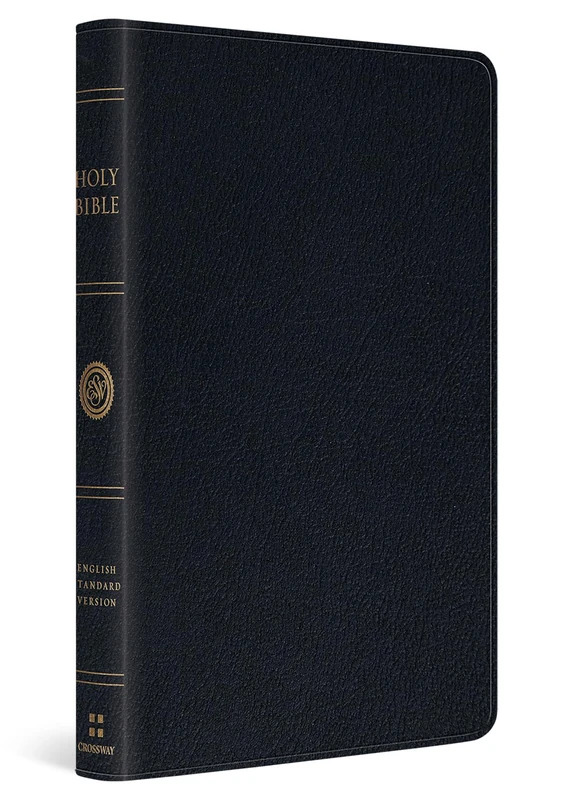 ESV Large Print Thinline Bible (Genuine Leather, Black)
