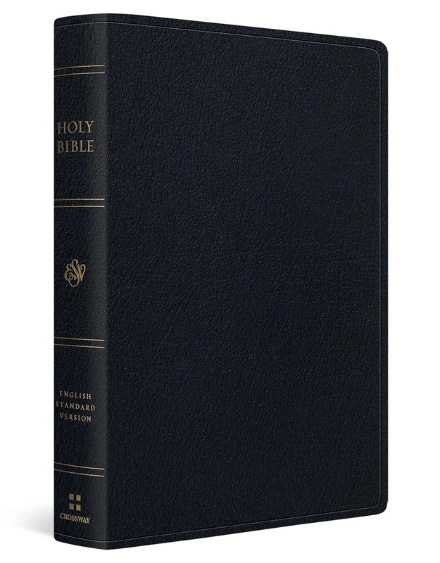 ESV Giant Print Personal Size Bible, Red Letter (Genuine Leather, Black)