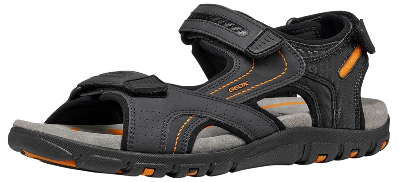 Geox Men's Uomo Strada D Sandal, DK Navy/Black, 40 EU