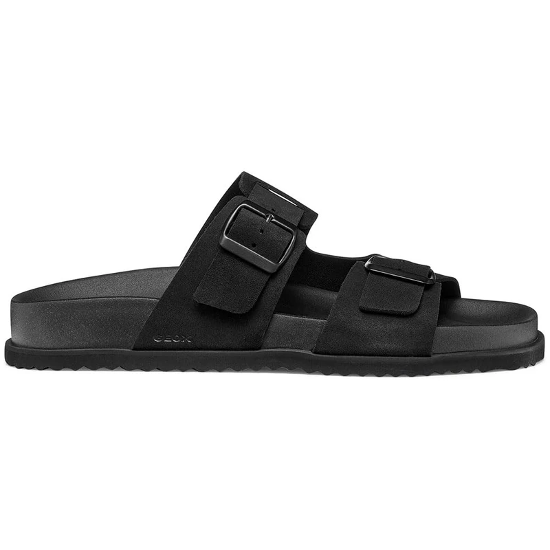 Geox Men's U Parnaiba A Sandals, Black, 6.5 UK