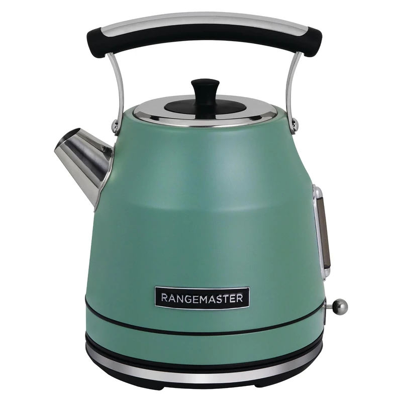 Rangemaster RMCLDK301MG Classic Kettle with Quiet Boil Technology, 1.7L Capacity and 3kW of Power in Matt Mineral Green