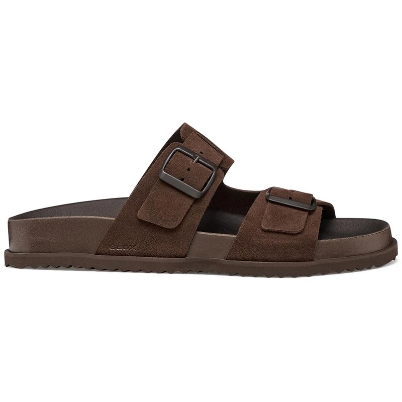 Geox Men's U PARNAIBA A Sandal, Dark Brown, 46 EU
