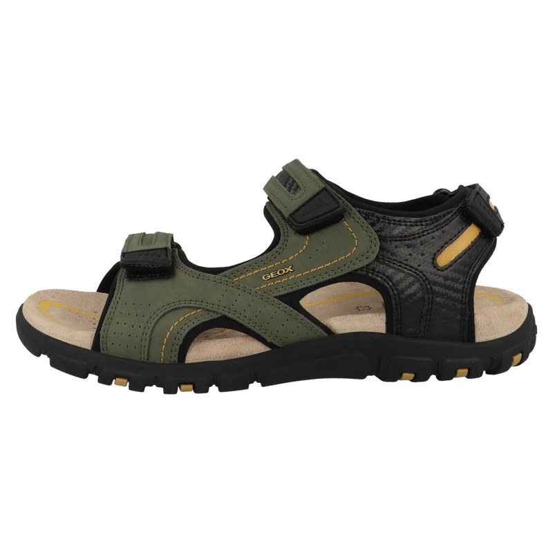 Geox Men Uomo Sandal Strada D, Musk Black, 10.5 UK