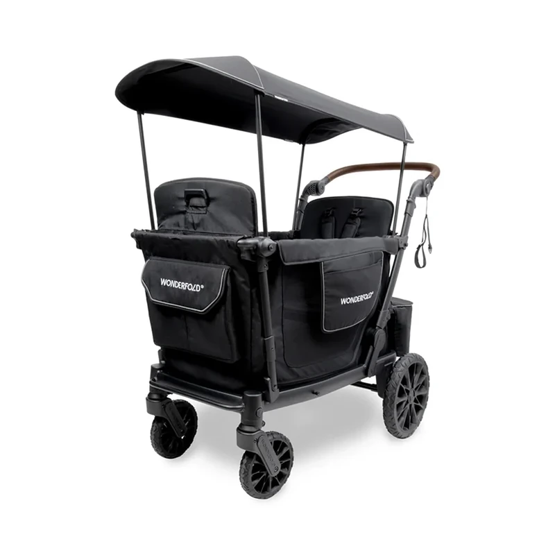 WonderFold L2 Double Stroller Wagon - Black
