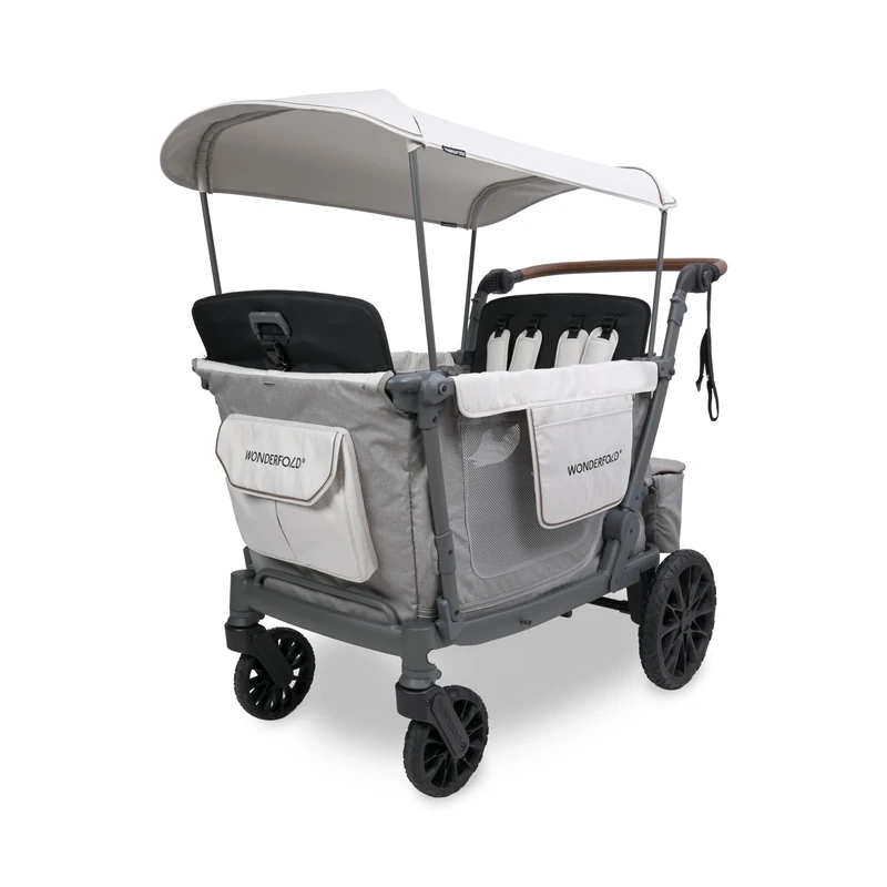 WonderFold L4 Quad Stroller Wagon - Grey