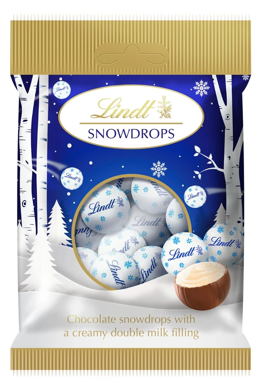 Lindt Snowdrops Milk & White Chocolate Truffles – 70g – 2025 Christmas, Gift for Him & Her, Adults & Kids – Perfect Stocking Filler or Festive Treat