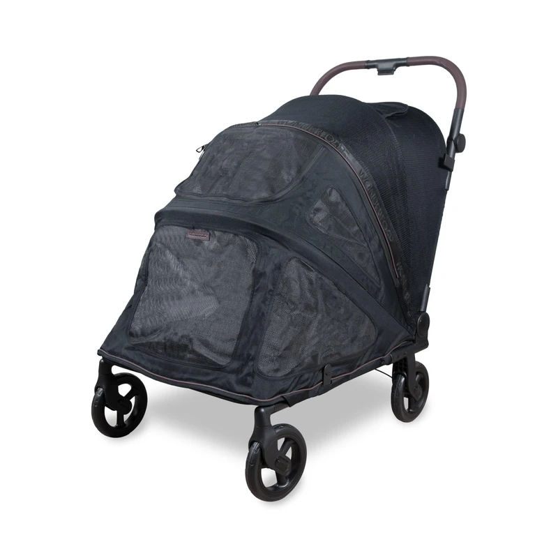PF Flat Fold Pet Stroller - Black - Large