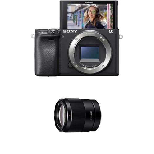 Sony α6400 E-mount compact mirrorless camera body (APS-C Sensor, fast Auto Focus, Real-time Eye AF and Real-time Tracking, 4K HDR movie-shooting) + Sony FE 35mm F1.8 wide-angle prime lens