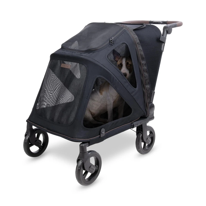 PF Flat Fold Pet Stroller - Black - Medium