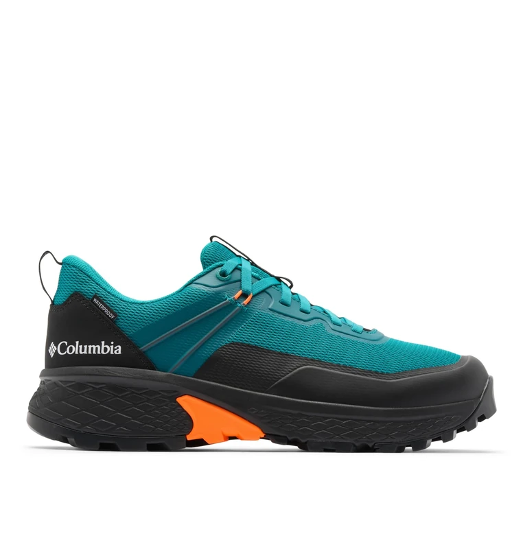 Columbia Men's Tellurix Peak WP, Low Rise Trekking and Hiking Shoes, Teal Chloride/Black, 14 Regular