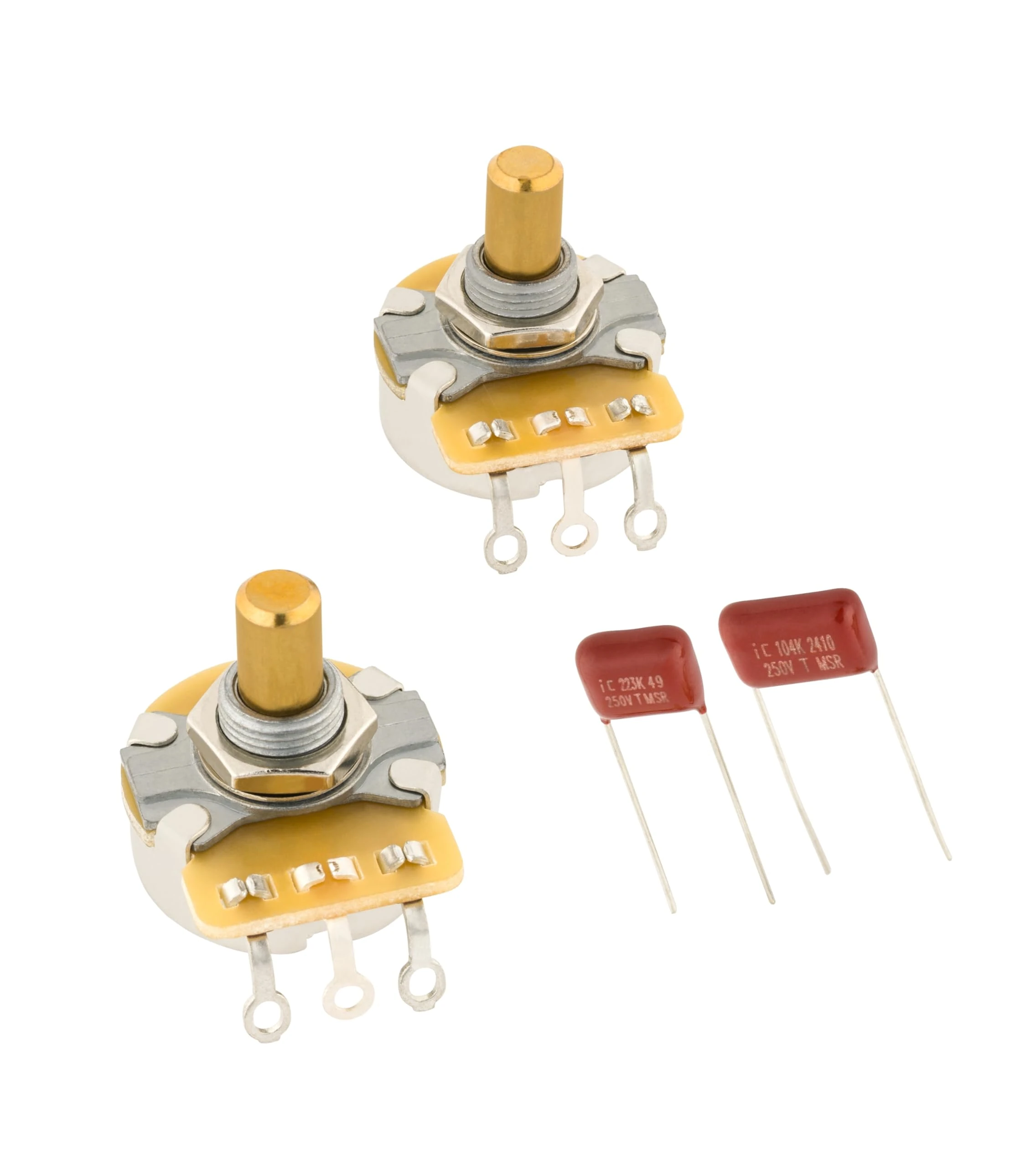 Fender Telecaster® Solid Shaft Potentiometer and Capacitor Kit, 2-Pack