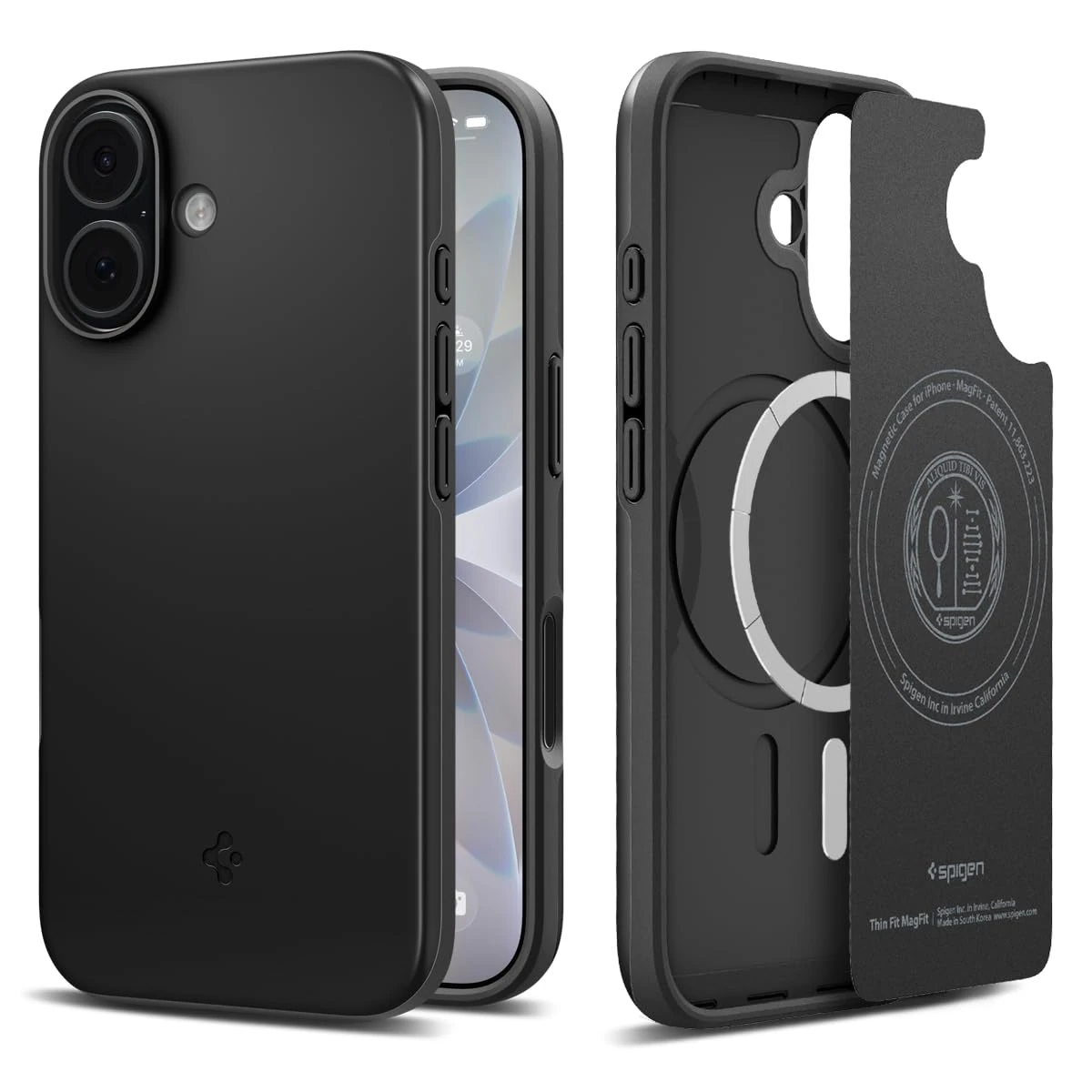 Spigen Thin Fit MagFit Case for iPhone 17 (2025), Compatible with MagSafe Accessories [Military-Grade Drop Protection] - Black