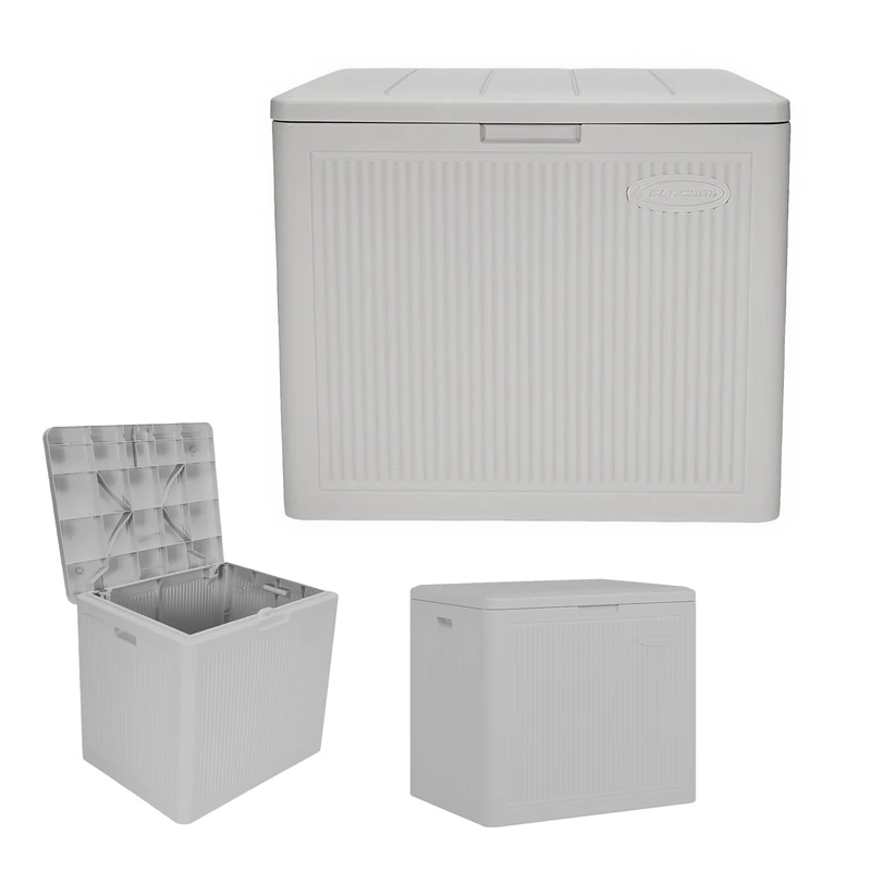 Suncast The 22 Gallon Small Reeded Deck Box from - Image 1