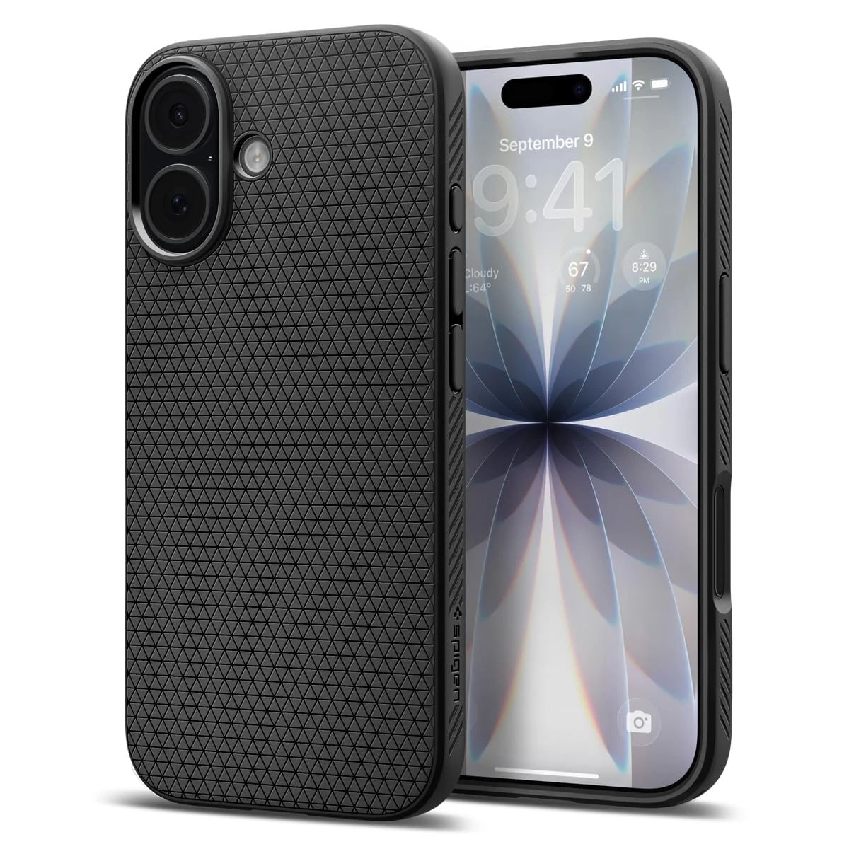 Spigen Liquid Air Case Compatible with iPhone 17 (2025) [Military-Grade Drop Protection] - Matte Black