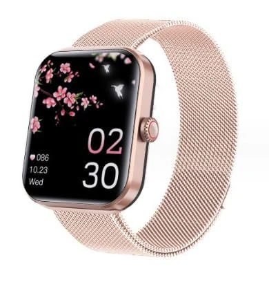 SWZEC Orthopulse Glucowatch Smartwatch – Real-Time Monitoring, Trend Tracking & Personalised Alerts(Golden Milan)