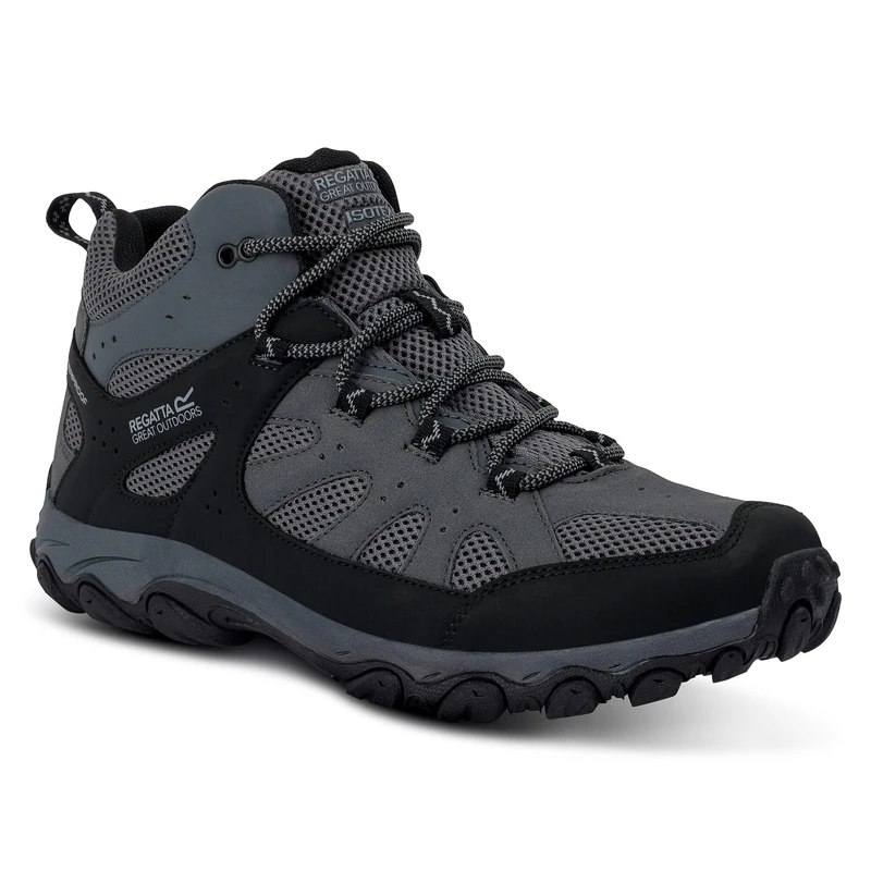 Regatta Mens Edgepoint IV Mid Waterproof Walking Boots Breathable Cushioned Hiking Footwear