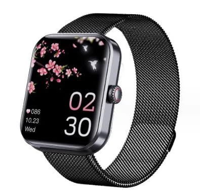 SWZEC Orthopulse Glucowatch Smartwatch – Real-Time Monitoring, Trend Tracking & Personalised Alerts(Black Milan) - Image 1