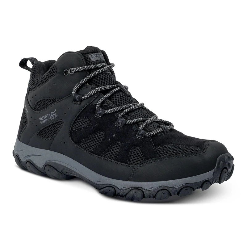 Regatta Mens Edgepoint IV Mid Walking Ankle Boots Water Resistant Cushioned Hiking Footwear
