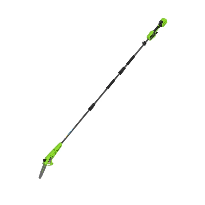 Greenworks 24V 8in Cordless Pole Saw, 2.68m Long Reach Pole Pruner for Tree Pruning, 20cm Electric Mini Chainsaw with Auto-Oiler, 6.7m/s Chain Speed, Tool only