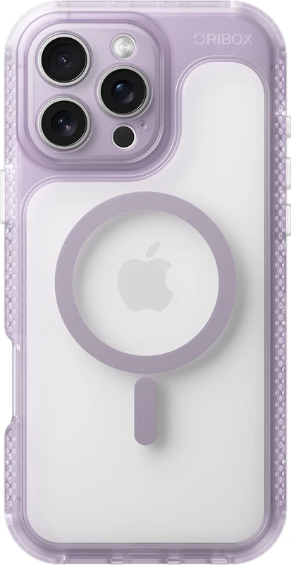 ORIbox Seralyn Series for iPhone 16 Pro Max Case - MagSafe Compatible, Triple-Layer Shockproof Protection, Crystal-Clear Back with Elegant Matte Frame(6.9", Mauve Twilight)