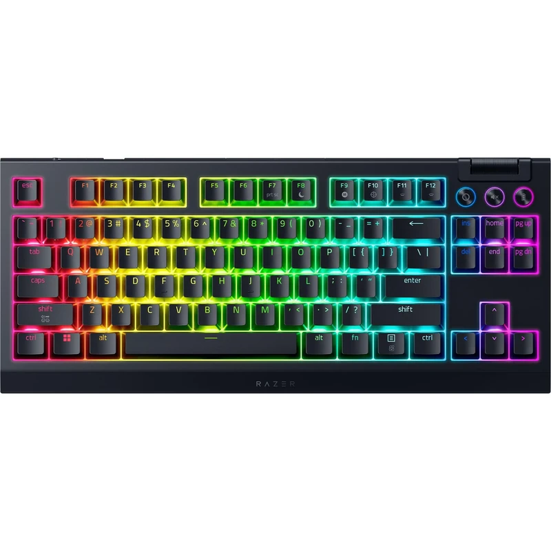 Razer BlackWidow V4 Tenkeyless HyperSpeed (Orange Tactile Switches) - Wireless Hot-swappable Gaming Keyboard - Bluetooth & HyperSpeed 1000Hz - Snap Tap - QWERTY US-Layout | Black