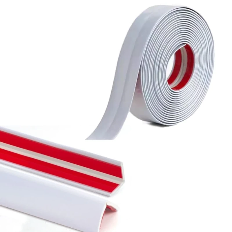 15M PVC Inside Outside Corner Trim Self-Adhesive Vinyl Moulding for Tile and Wall Furniture Edges Decoration,Peel and Stick External Exterior Corner Strip,3cm