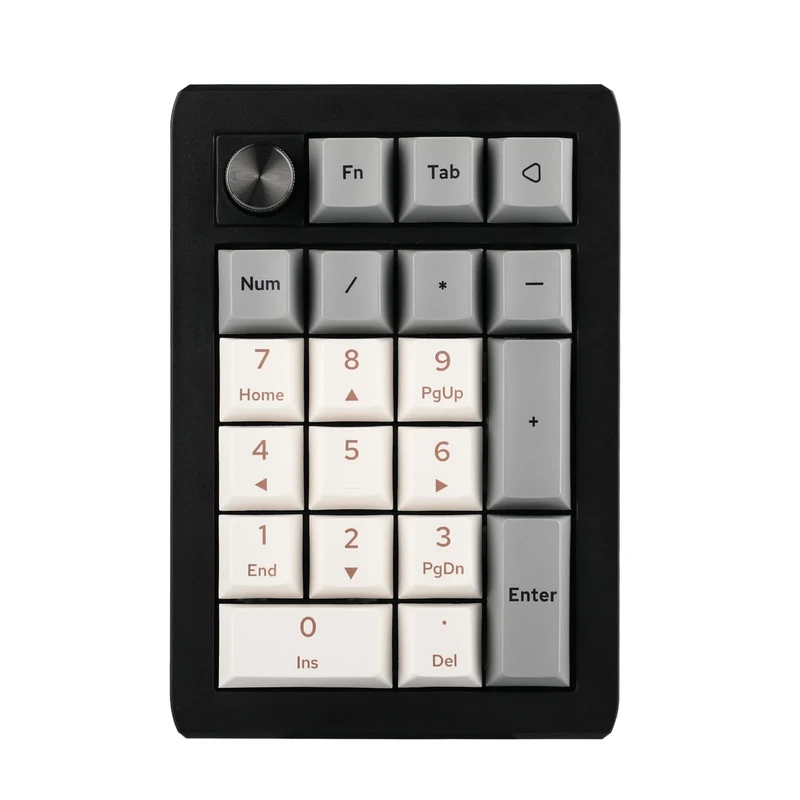 EPOMAKER EK21 VIA Gasket Number Pad with 1000mAh Battery, BT 5.0/2.4ghz/Wired Hot-Swap Numpad with Aluminum Alloy knob, Programmable for Win/Mac/Gaming (Black, Wisteria Linear Switch)