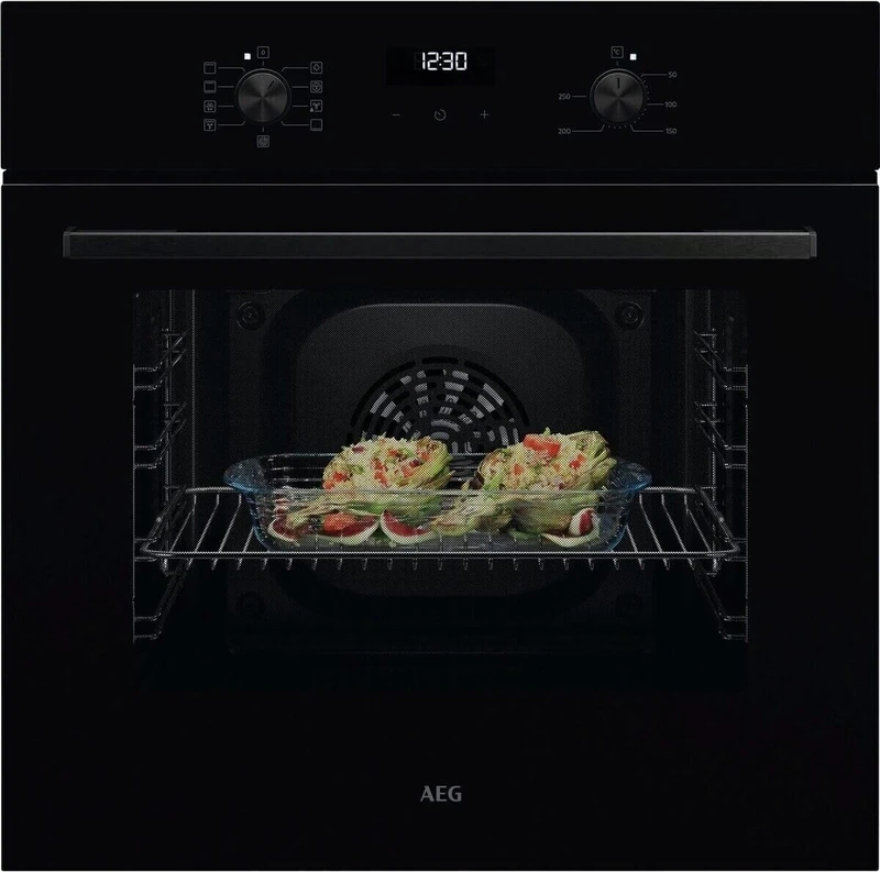 5000 Series Surroundcook Integrated Oven 65L, OU5AB20CK, Multilevel Cooking, Turbo grilling, Defrost, Moist fan baking, Aqua Clean, Led Display, Built-in Oven 590x560x550mm, Class A, Black