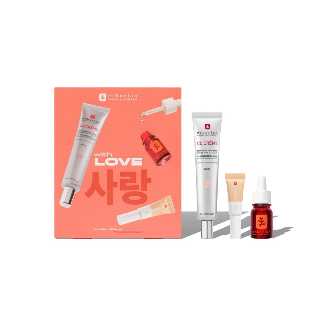 Erborian - The Best of Erborian - CC Routine x Skin therapy Set - CC Cream Clair 40ml + Skin Therapy Oil 10ml + Super BB Concealer Nude 3ml - Korean Cosmetic Care