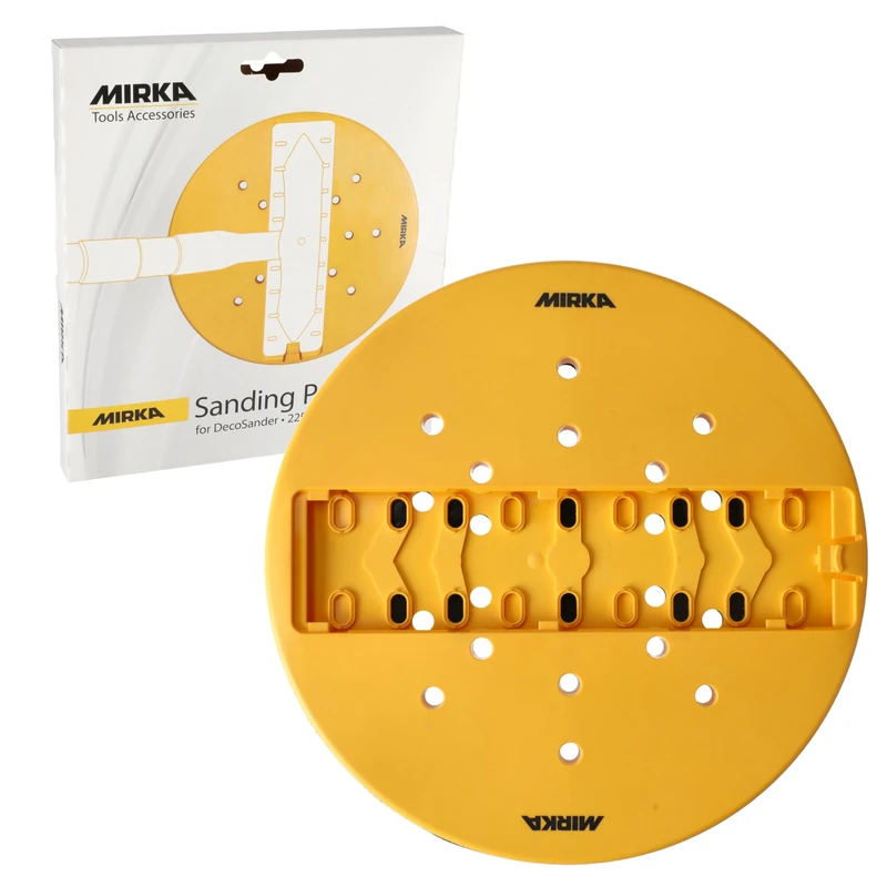 Mirka sanding disc Ø 225mm hook and loop fastener/for DecoSander pole sander/for smooth wall & ceiling finish, drywall, detail work / 8393801221