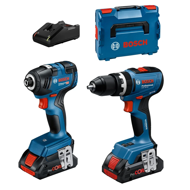 GSB 18V-65 Combi Drill and GDR 18V-200 Impact Driver Twin Kit