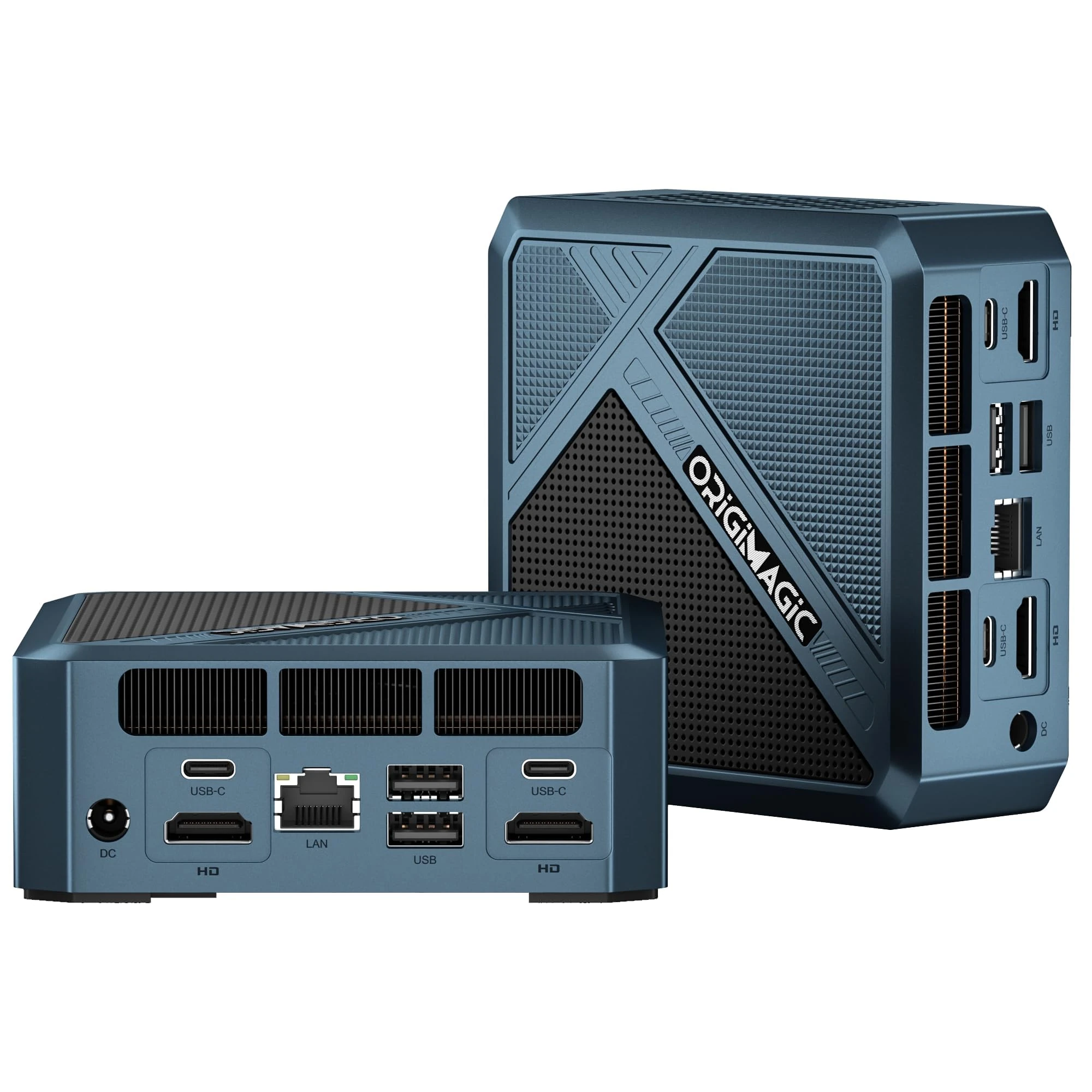 origimagic N1 Lite Mini PC, with Ryzen 7 5700U(up to 4.3GHz) Mini Computer,16G RAM 512GB SSD Gaming Mini Desktop PC, Dual HDMI/WiFi6/BT 5.2/RJ45/WOL/Auto Power On