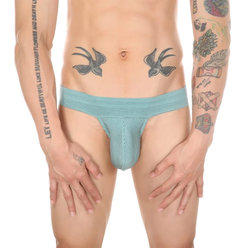 Men's Workout Underwear Gym Athletic Briefs With Comfort Pouch Fit Breathable Fabric, Green, L