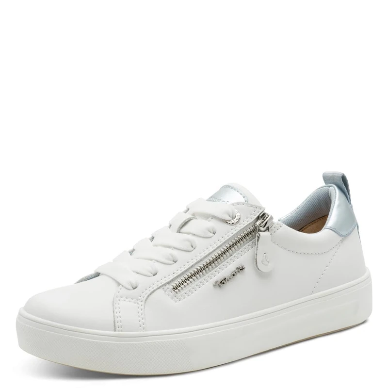 Tamaris Comfort Women's Low 8-83707-42 Trainers, White/Sky, 37 EU