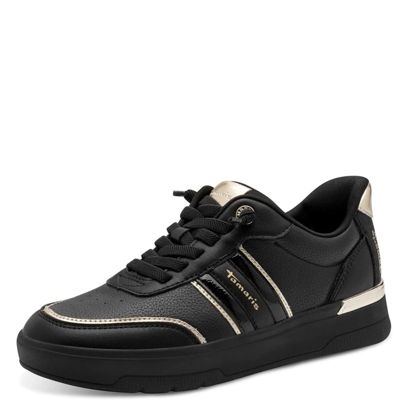 Tamaris Women's Comfort Damen Sneaker Low 8-83739-46, Black Gold, 3.5 UK - Image 1