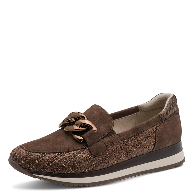 Jana Women's Slip On Vegan 8-24766-42 Trainers, Mocca Comb, 39 EU