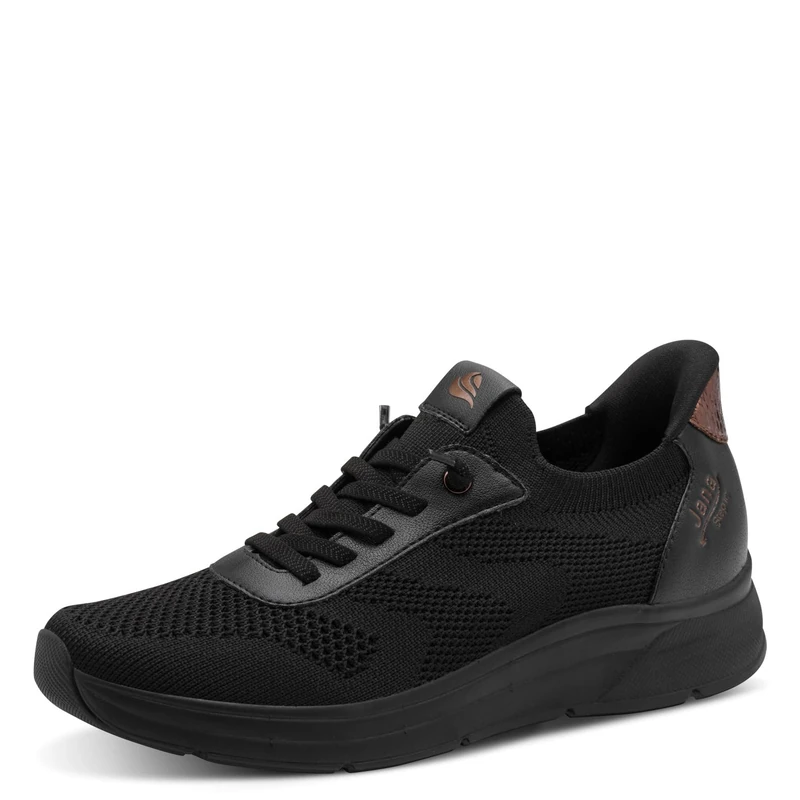 Jana Women's Damen Sneaker Low Vegan 8-23777-46, Black Copper, 4 UK