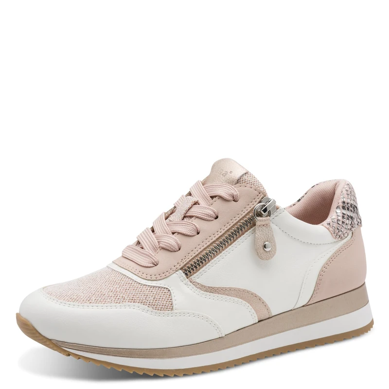 Jana Women's Low Vegan 8-23774-43 Trainers, Rose/Snake, 36 EU
